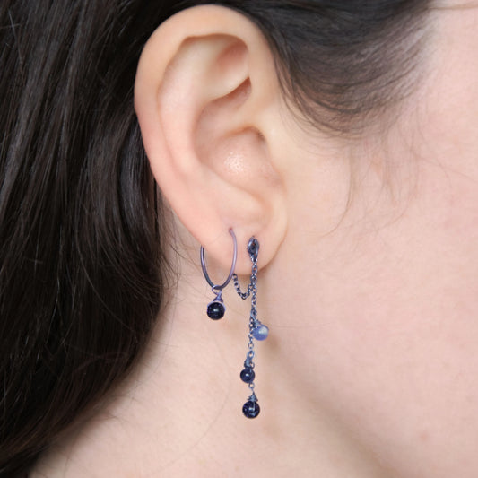 Boucles d'oreilles - Bleu nuit