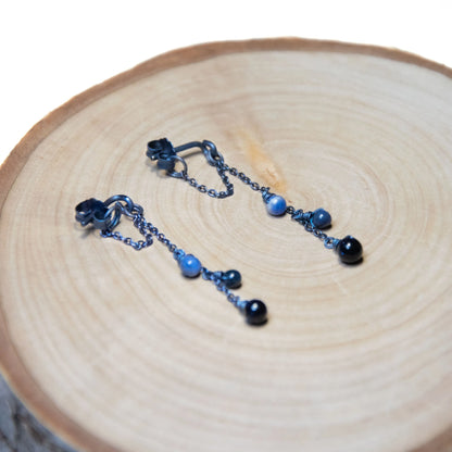 Boucles d'oreilles - Bleu nuit