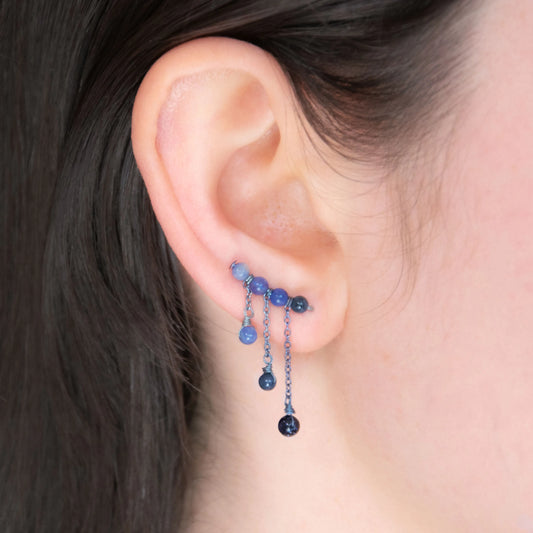 Boucles d'oreilles - heure bleue