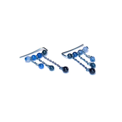 Boucles d'oreilles - heure bleue