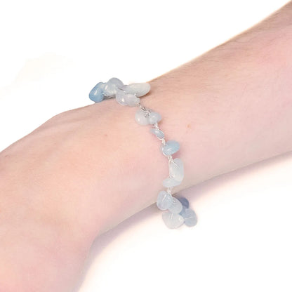 Bracelet - Gouttes aigue-marine