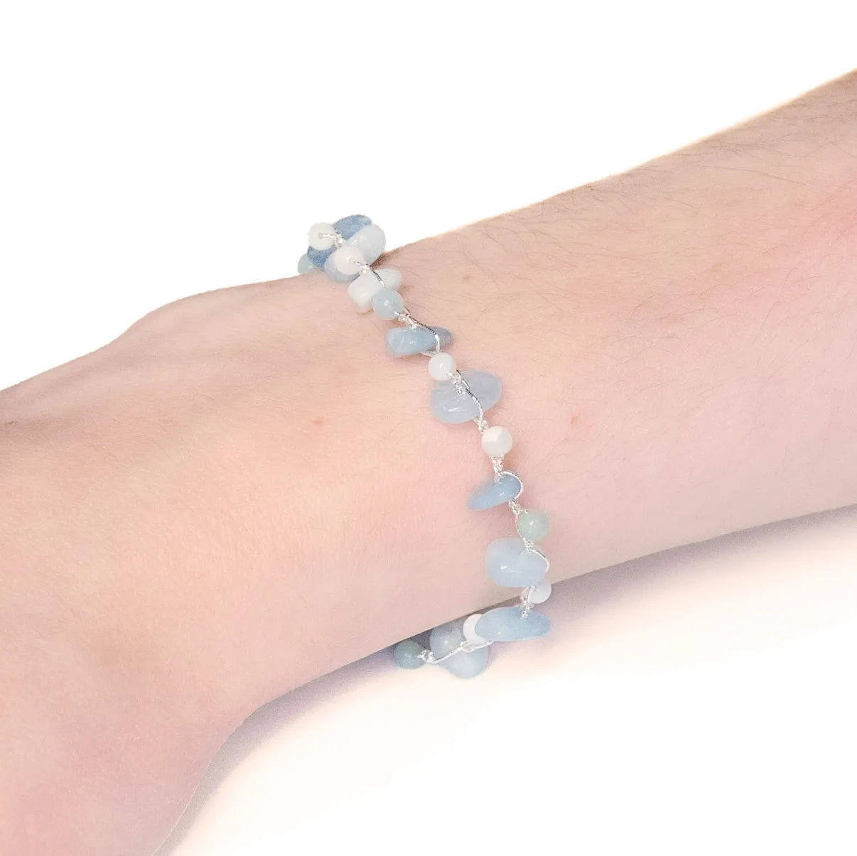 Bracelet - Gouttes aigue-marine