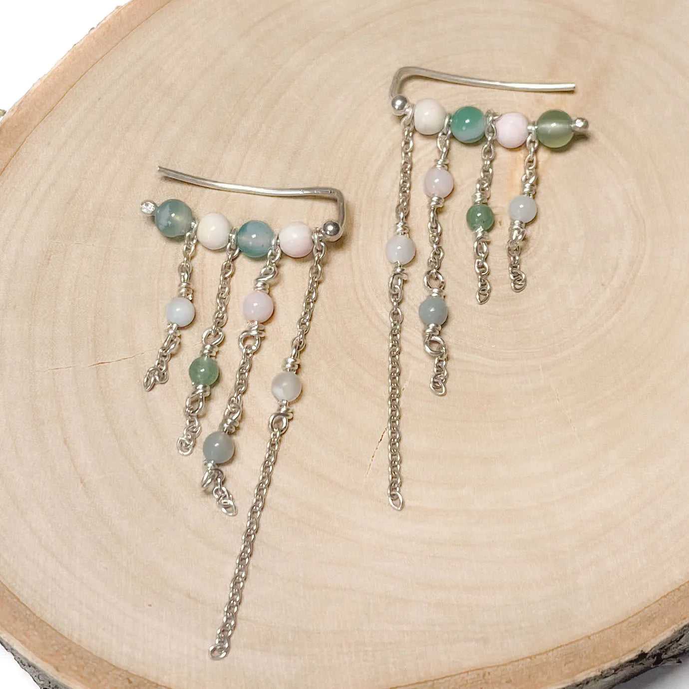 Earrings - Iridescent waterfall