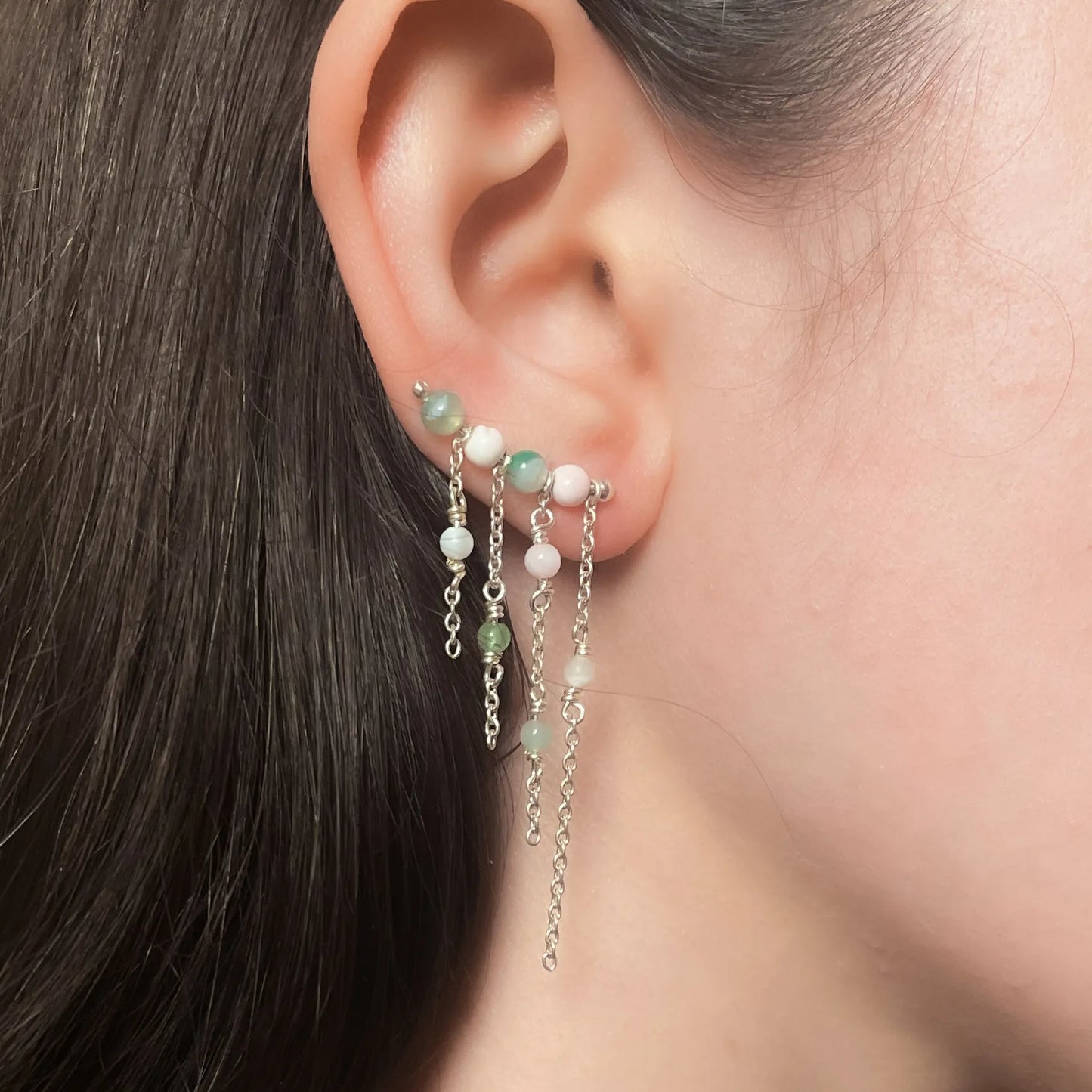 Earrings - Iridescent waterfall